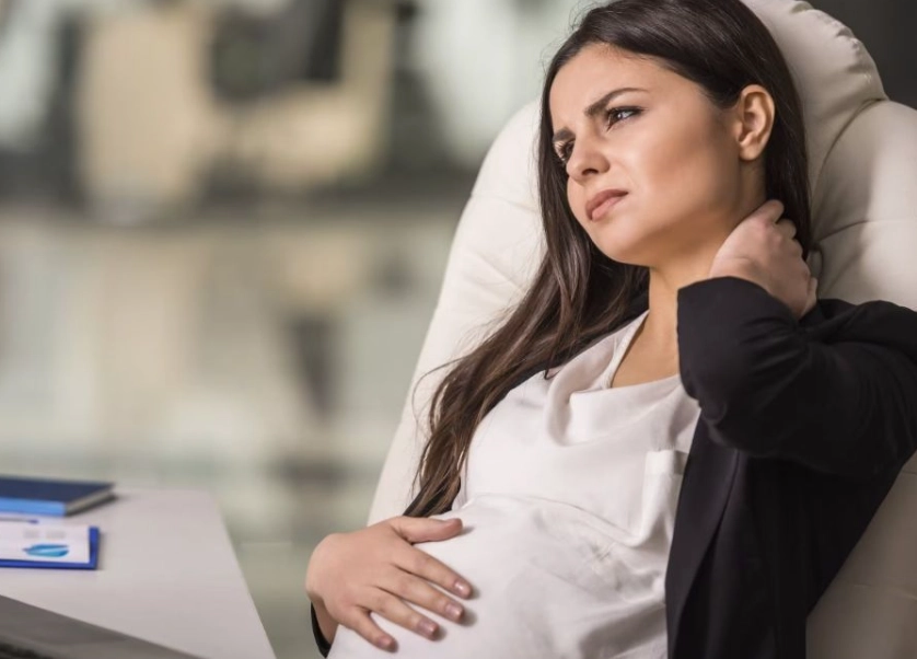 how to sit when pregnant third trimester