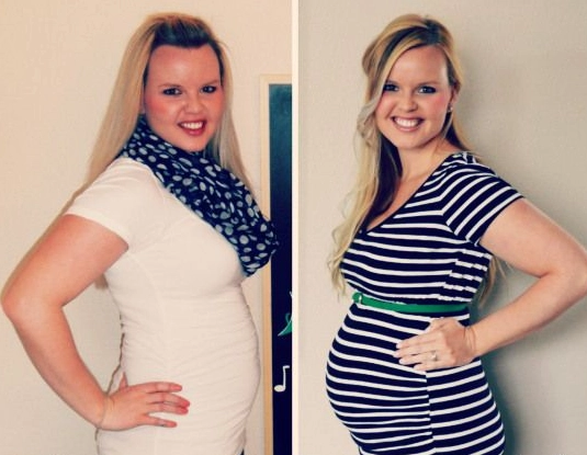 first trimester bump